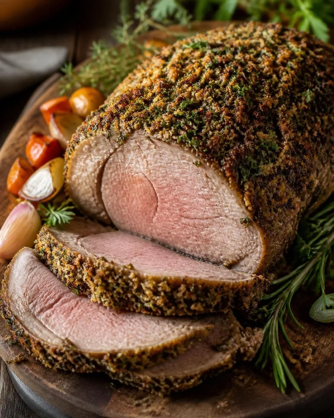 Rôti de veau en croûte d'herbes : la vraie recette facile